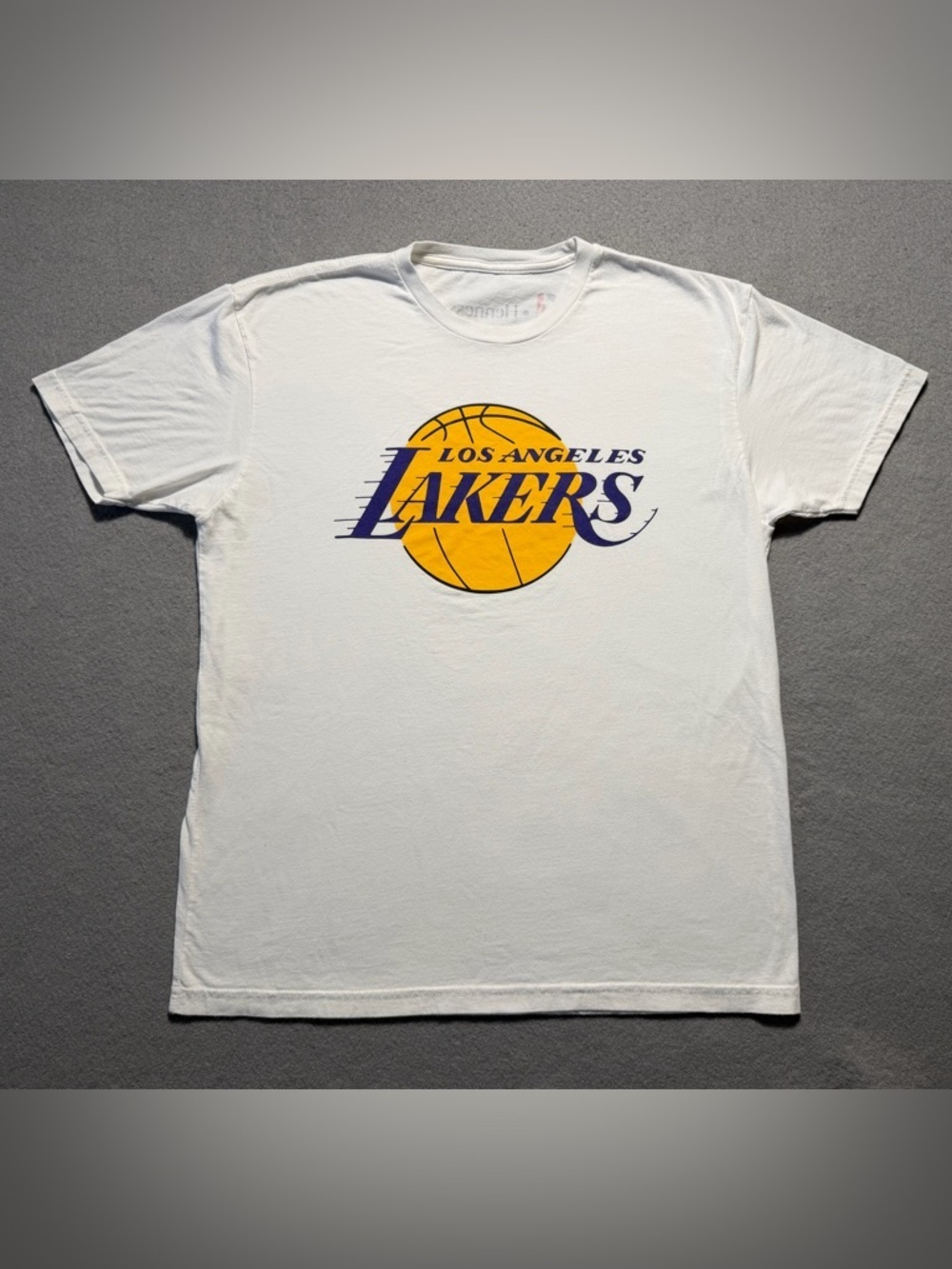 LA Lakers x Hennessy Logo T-Shirt White Promo Tee Men’s Large NBA